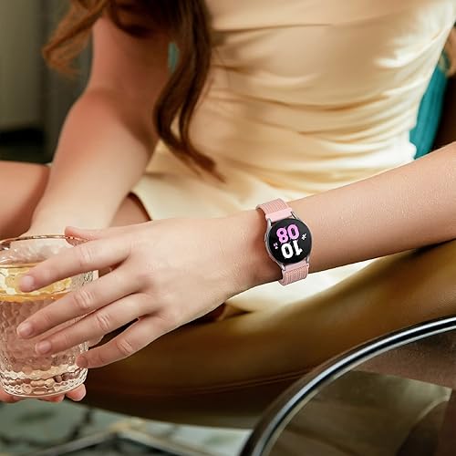 Miniatura 5 de BeautyFurlife Paquete de 3 correas de reloj elásticas trenzadas de 0.78 pulgadas compatibles con Galaxy Watch 654 de 1.575 pulgadas, 1.732 pulgadas,