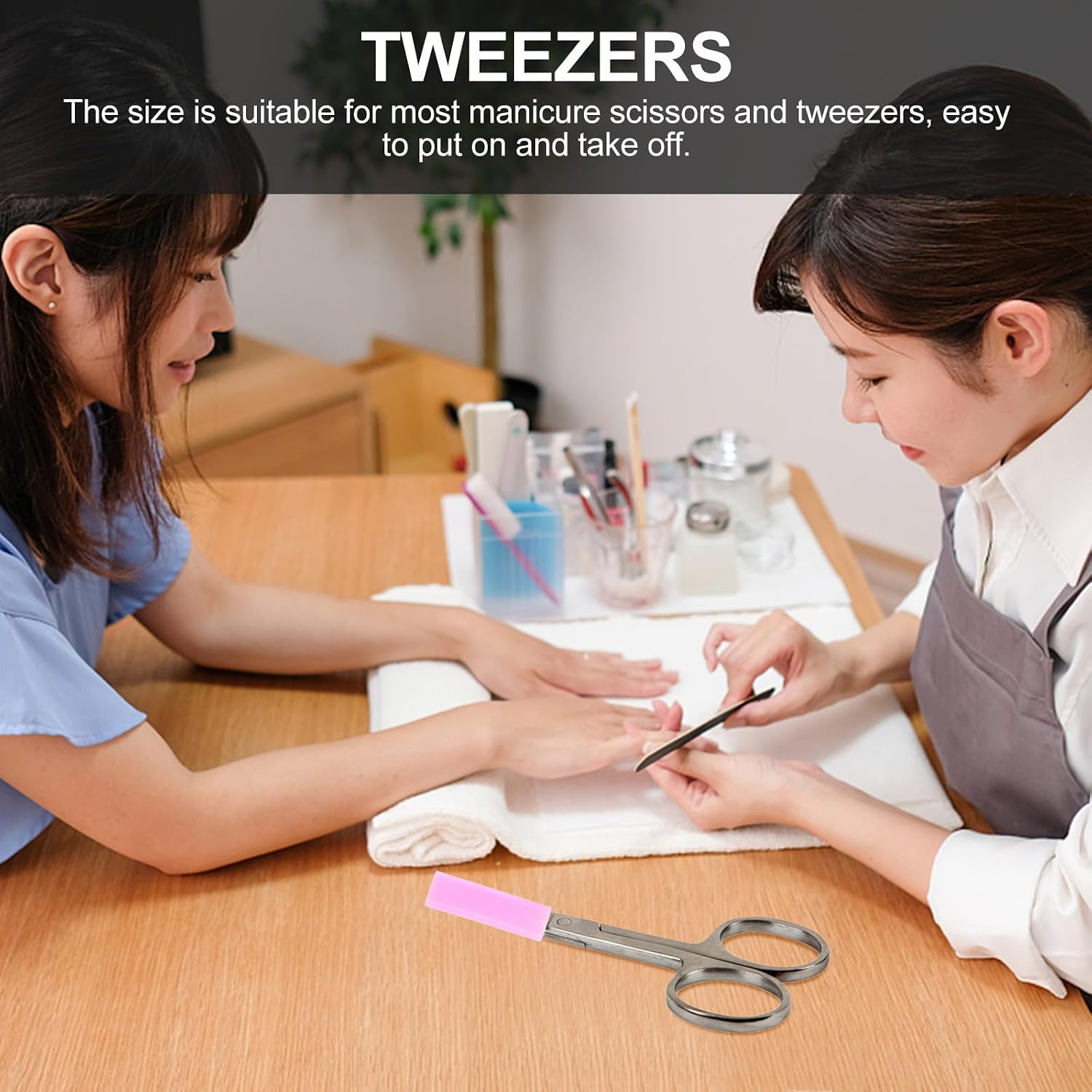 Silicone Manicure Scissors Covers, 3 Pairs Cuticle Trimmer Caps