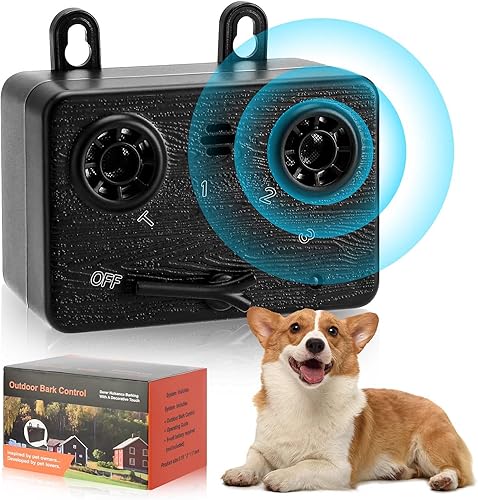 WLCelite Dispositivos de control de ladridos, dispositivos ultrasónicos antiladridos con 4 modos, caja ultrasónica disuasoria para perros,