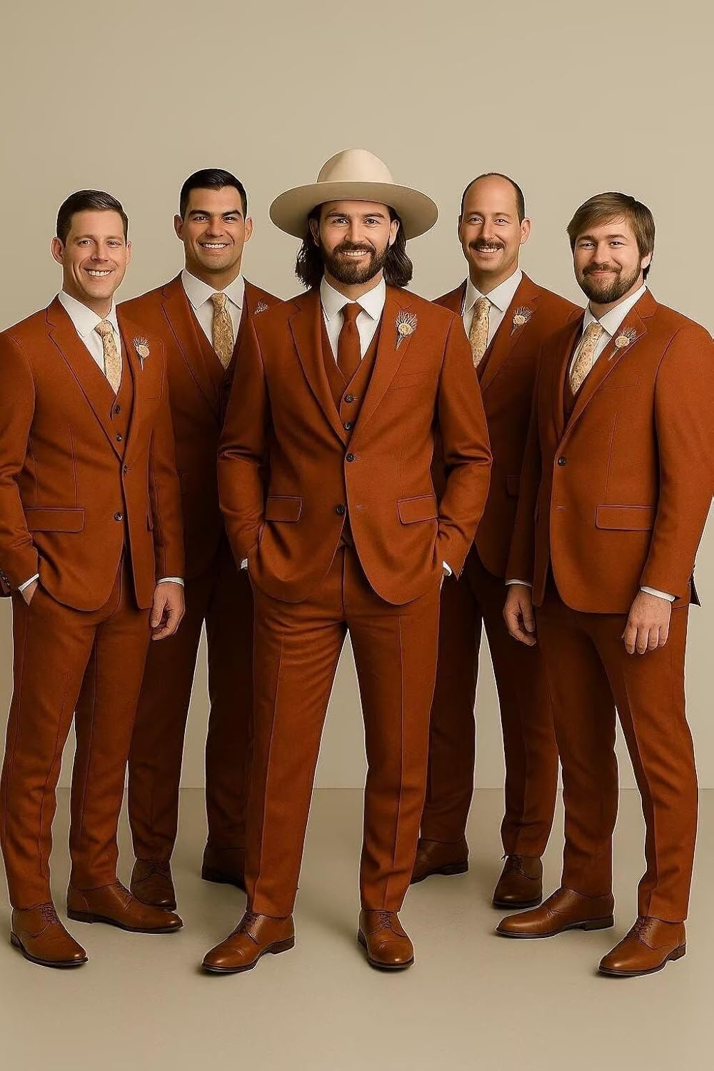 3 Piece Slim Fit Suits for Men Classic 2 Button Prom Suits Men Peak Lapel Wedding Groomsmen Blazer Vest Pants Sets