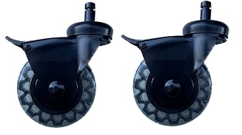 ACE 2 Pack Upgraded 3" Clear Caster Wheel with Brake Compatible with Many Models of Traeger Pellet Grills, HDW302 V2