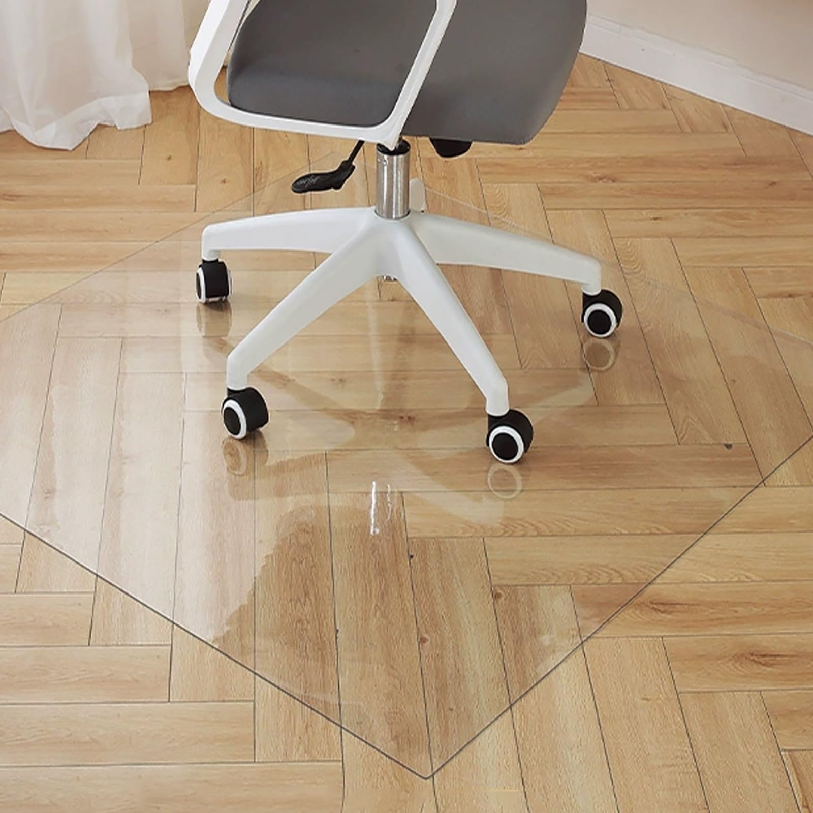 Clear Chair Mat for Rolling Chairs 0 04in 0 06in 0 08in Thick PVC Floor Protector for Home