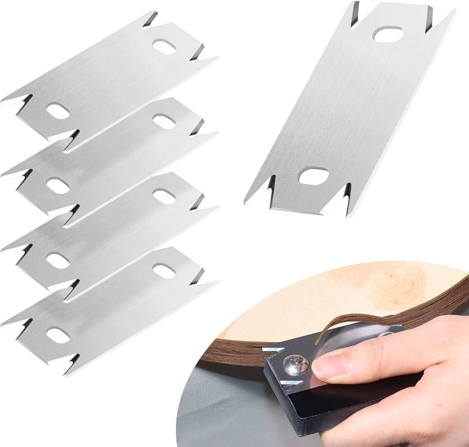 5 peças de lâminas de substituição para aparador de bordas, lâmina de corte de borda de aço inoxidável para marcenaria