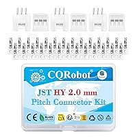 Vista 53 de CQRobot JST EL 4.5 mm de paso 2 pines conector electrónico IC macho, enchufes hembra carcasa y kit de terminales de crimpado en T macho/hembra. 50