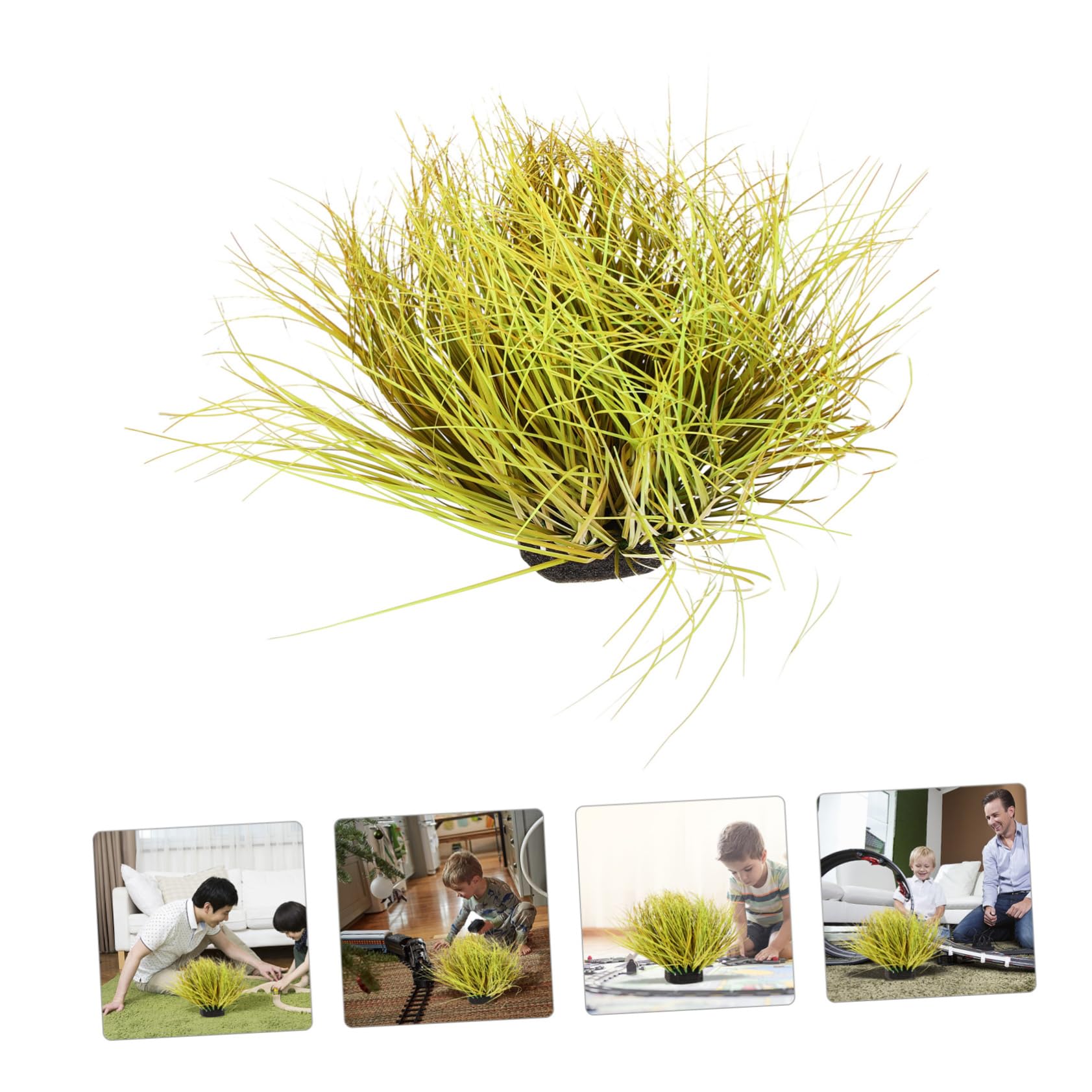 SUPVOX Mechones de Césped de Plástico y Espuma para Modelismo Ferroviario Accesorios Ligeros Estático Verde para Micro Paisajes y Maquetas