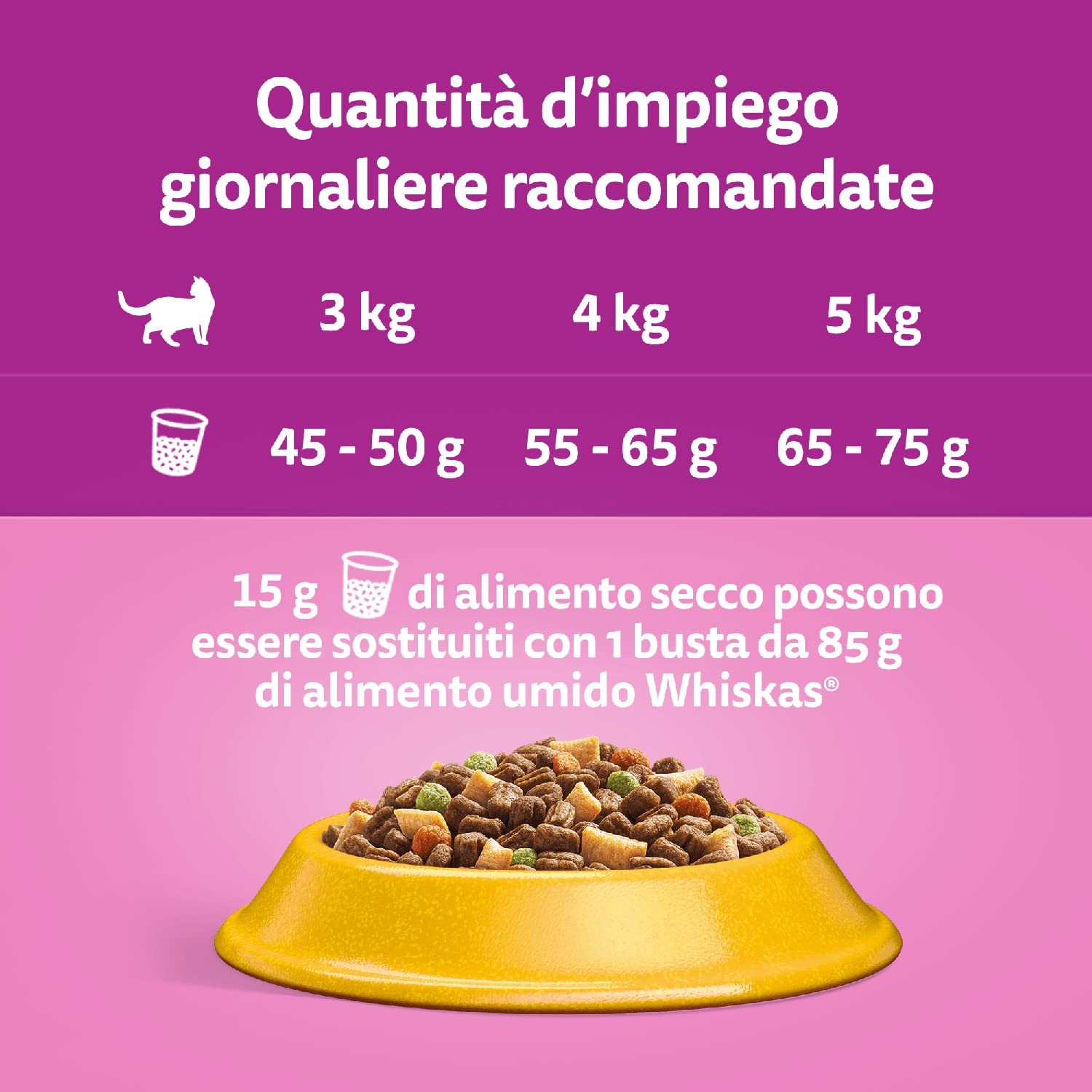 Whiskas Croccantini Adult 1+ con Manzo - Cibo secco per gatti adulti, 14 confezioni da 300 g
