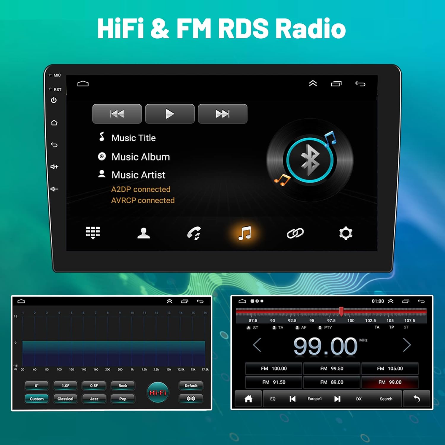 android 11 single din double din car stereo with wireless carplay wireless android auto 1024 600 ips 10 1 inch touchscreen gps navigation hif