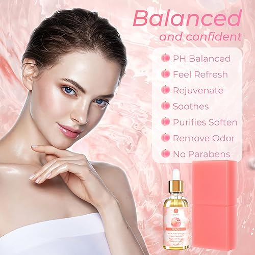 Miniatura 2 de Juego de 2 jabones Yoni y aceite de Yoni, lavado vaginal para mujer, desodorantes vaginales para equilibrio de pH, elimina el olor, aceite esencial