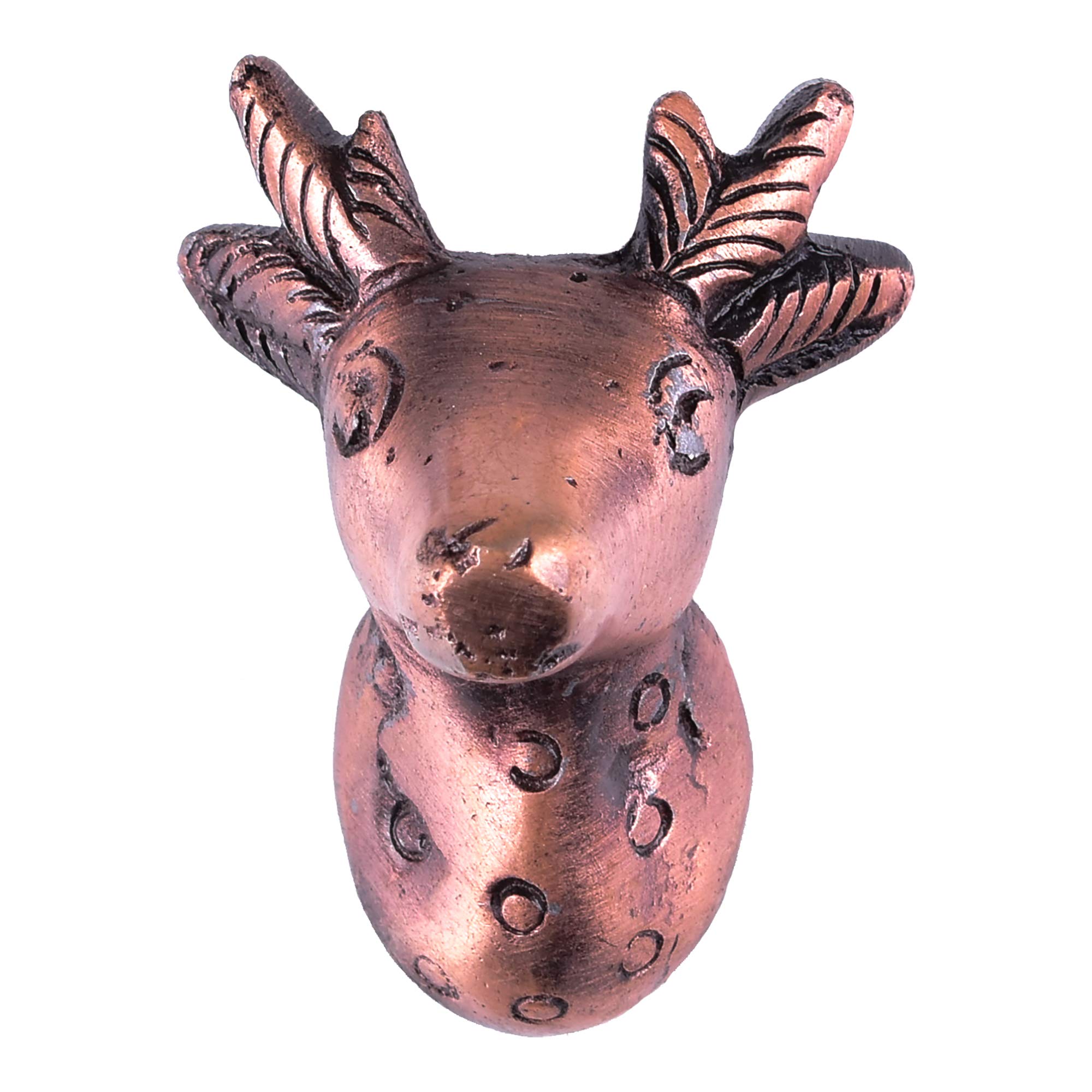 ETHNICITI Stag Head Bronze Metal Vintage Knob Pull Handle Drawer Cupboard Cabinet Bronze Stag Head Metal Knob