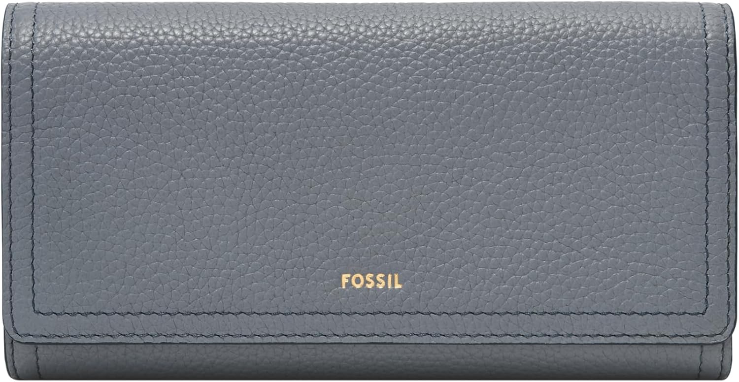 Fossil SL7833450 Women's Long Wallet, Leather, Blue