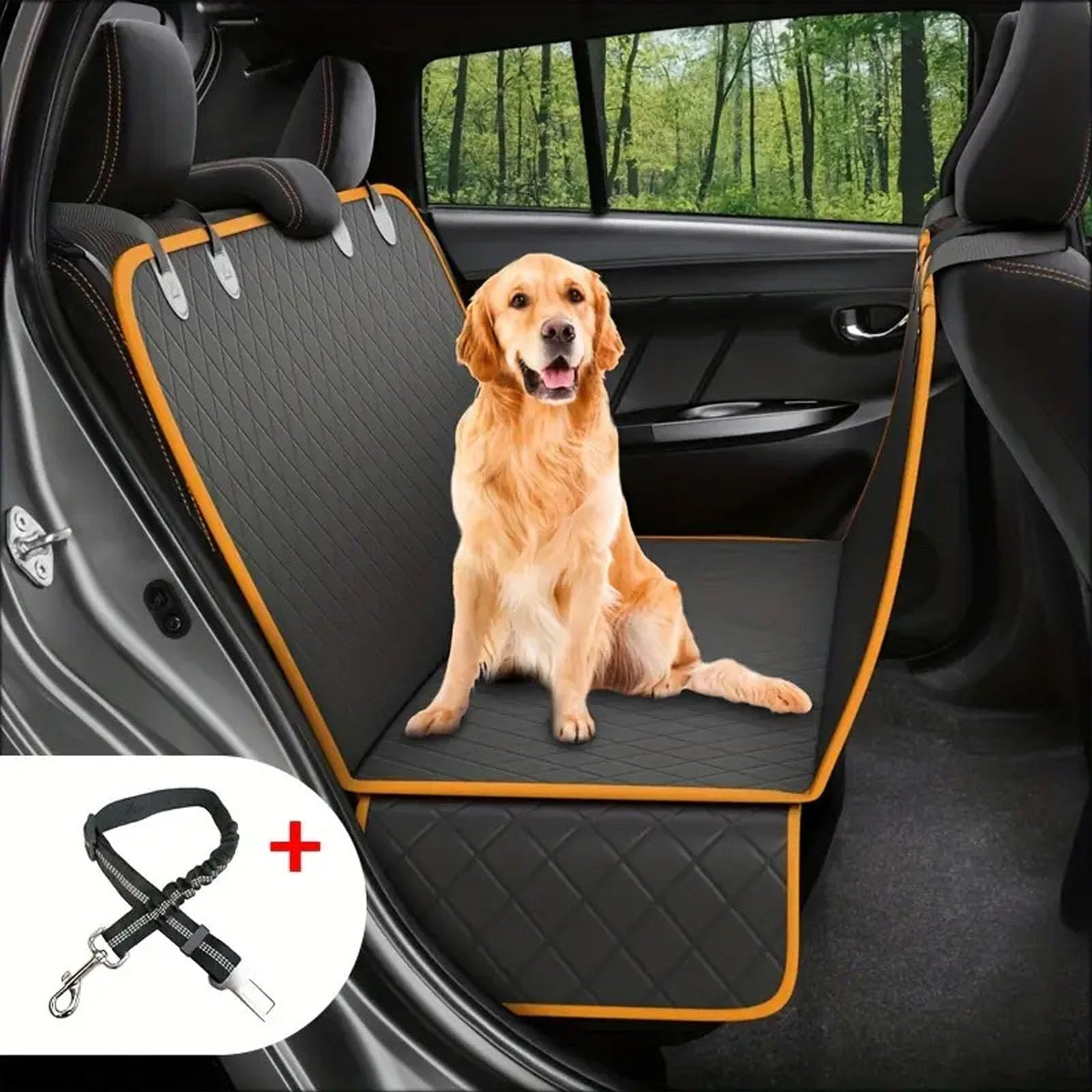 Funda para Asiento De Coche para Perros para Asiento Trasero, Fundas Impermeables para Asientos De Coche para Perros, Protector De Funda para Asiento Trasero para Perros, para Coches SUV,B