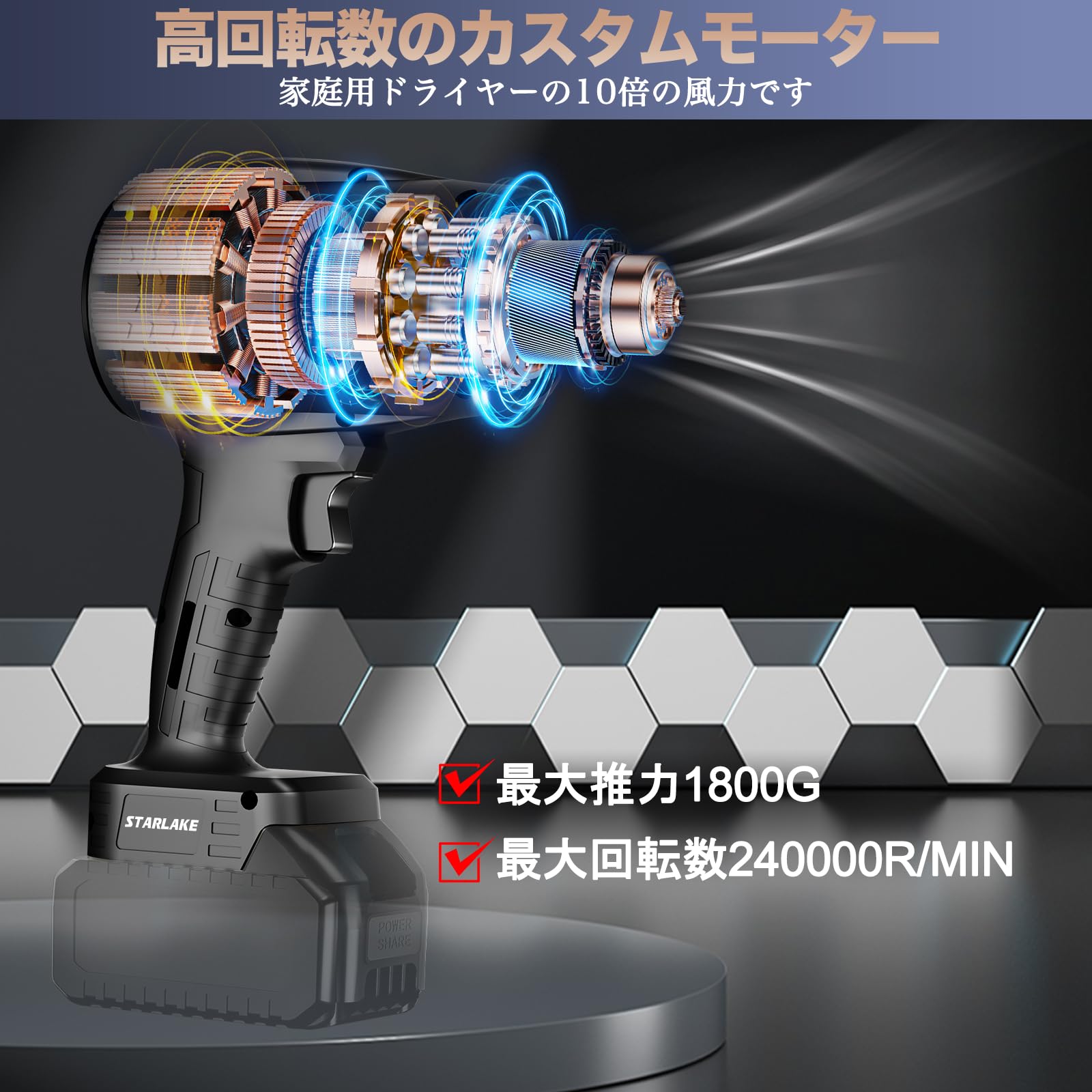 Amazon.co.jp: ブロワー 洗車 ブロワー エアダスター 【2025年最新型 