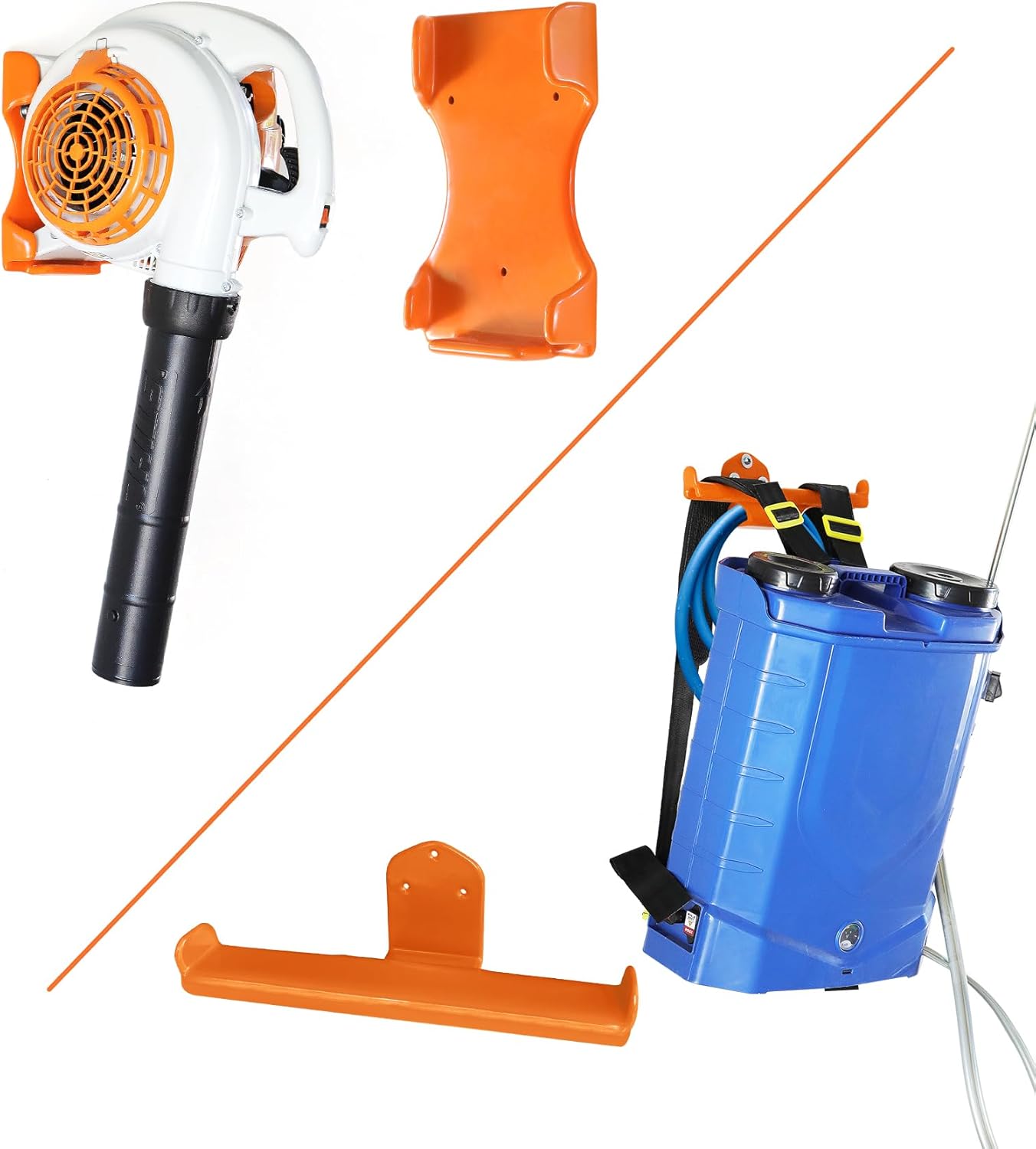 Backpack Leaf Blower Hanger 1 Pack + Handheld Leaf Blower Hanger 1 Pack