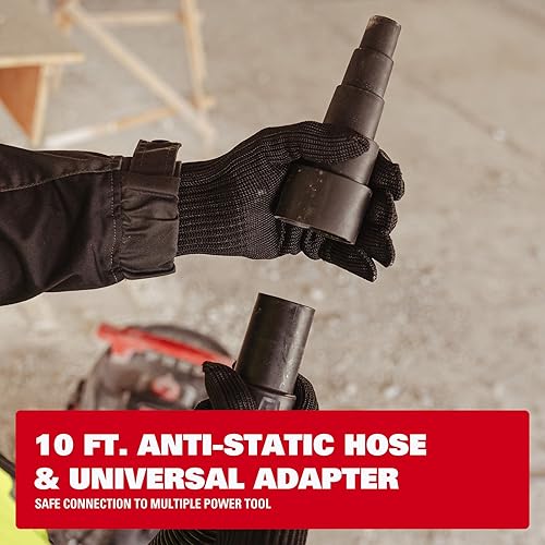 Miniatura 6 de ECOMAX Shop Vac, Extractor de polvo, filtro HEPA, PTA, tanque de PP de 8 galones, manguera antiestática