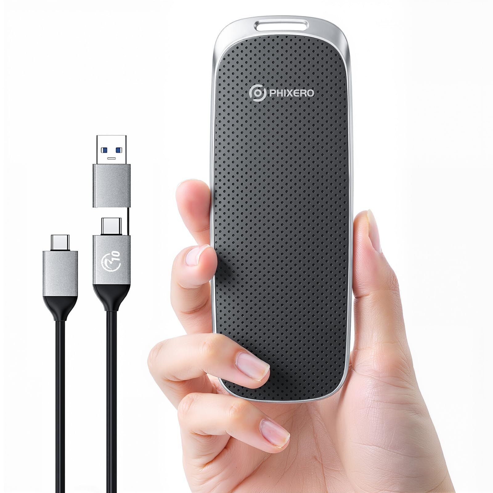 PHIXERO ポータブル 外付けSSD 1TB USB 3.2 Gen2 読出最大1050MB/s
