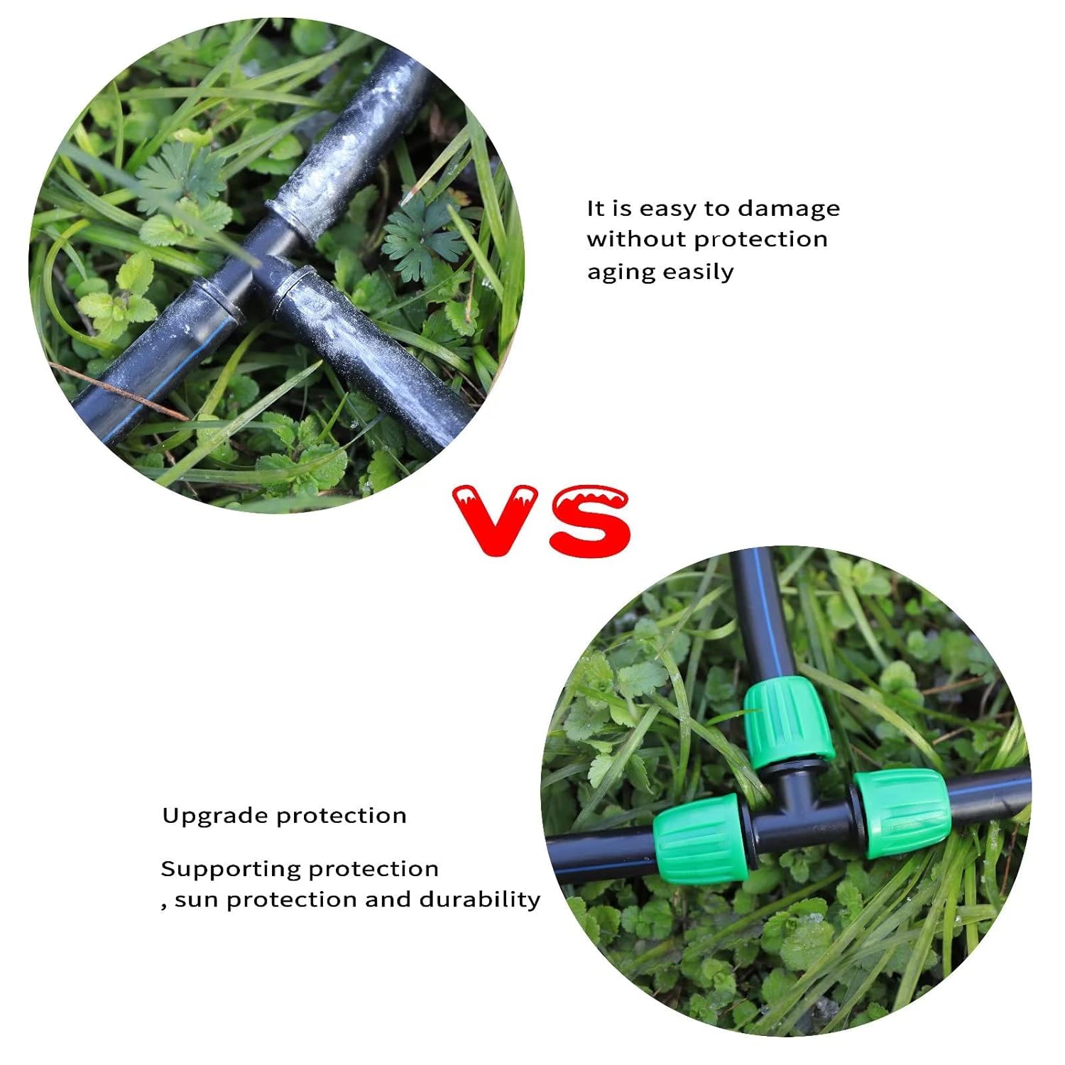 19 Pcs Pond Irrigation 1/2 inch Vinyl Tubing Fittings Kit, For (1/2" ID x0.6- 0.63" OD) 16mm Drip Tubing - 6 Tees, 6 Couplings, 4 Ends, 2 Elbows, 1 Switch Valves- Barbed Locked Nuts Connectors : Patio, Lawn & Garden