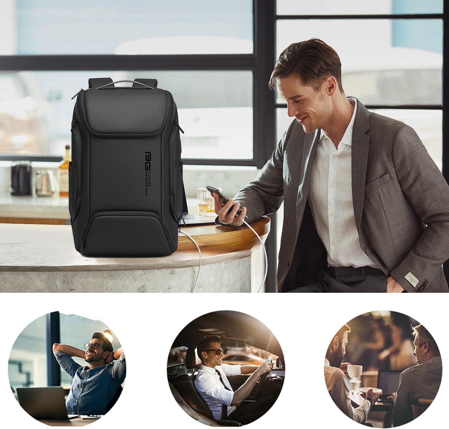 Business Laptop Smart backpack Can Hold 15.6 Inch Laptop Commute Backpack Carry on bag for men and women - Image 6