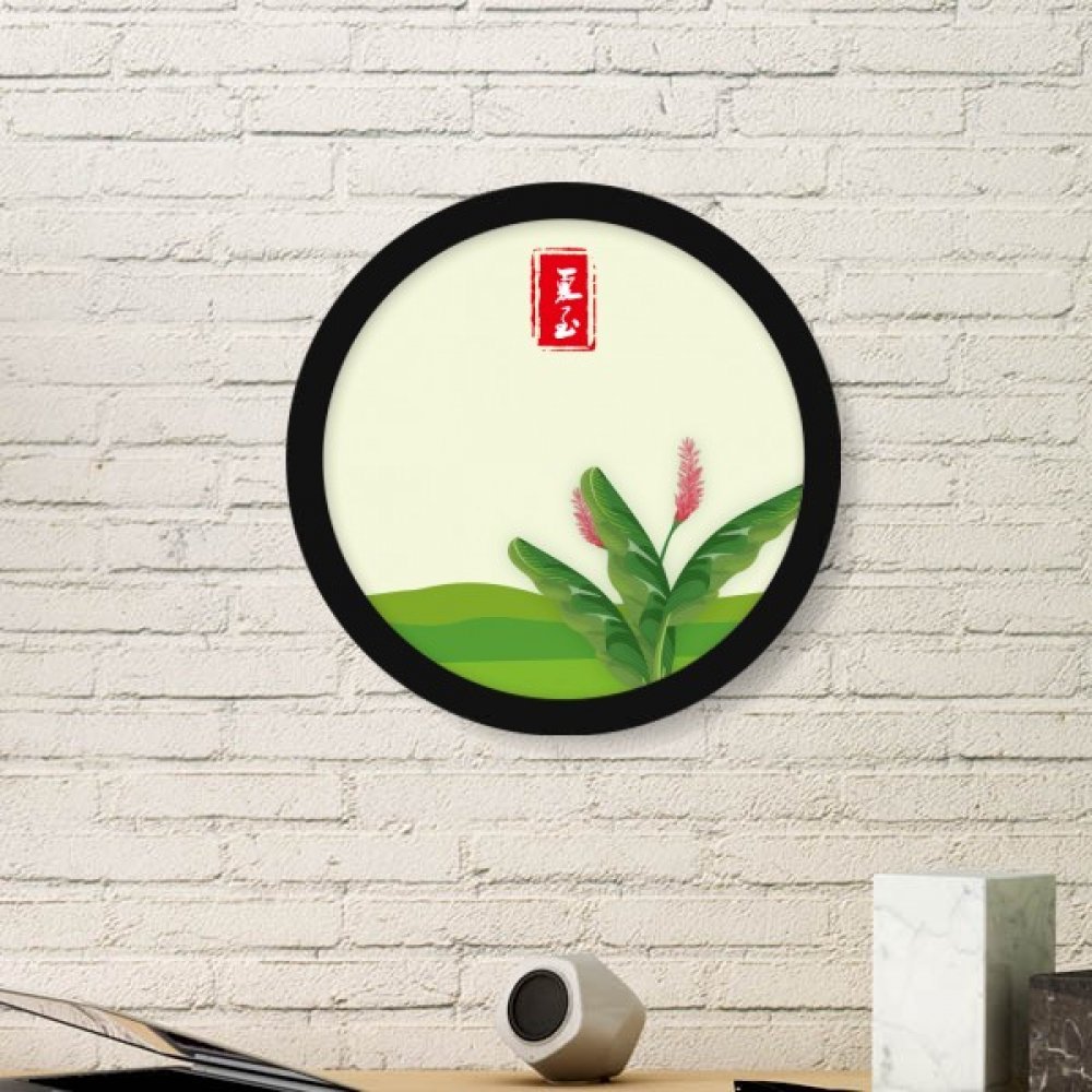 Cadre photo ronde en bois pour deco salon chaleureuse peinture art