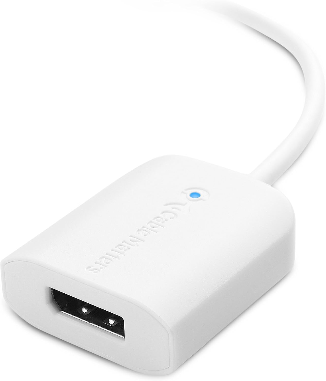 Cable Matters USB C to DisplayPort Adapter (USB-C to DisplayPort Adapter, USB C to DP Adapter) Supporting 4K 60Hz White - Thunderbolt 4 / USB4 / Thunderbolt 3 Port Compatible with MacBook Pro Dell XPS