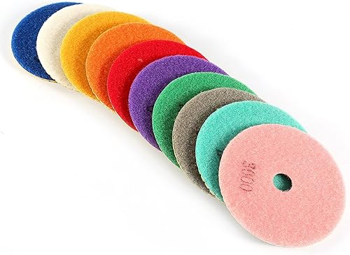 Miniatura 7 de Almohadillas de pulido de diamante, almohadilla de pulido húmedo y seco, disco de molienda de granito, herramientas de lijado de granito, kit de
