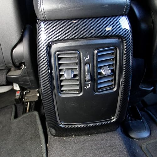 Miniatura 2 de Caja de reposabrazos trasero de fibra de carbono AC aire acondicionado Outlet Vent Trim para Dodge Durango 2011-2022