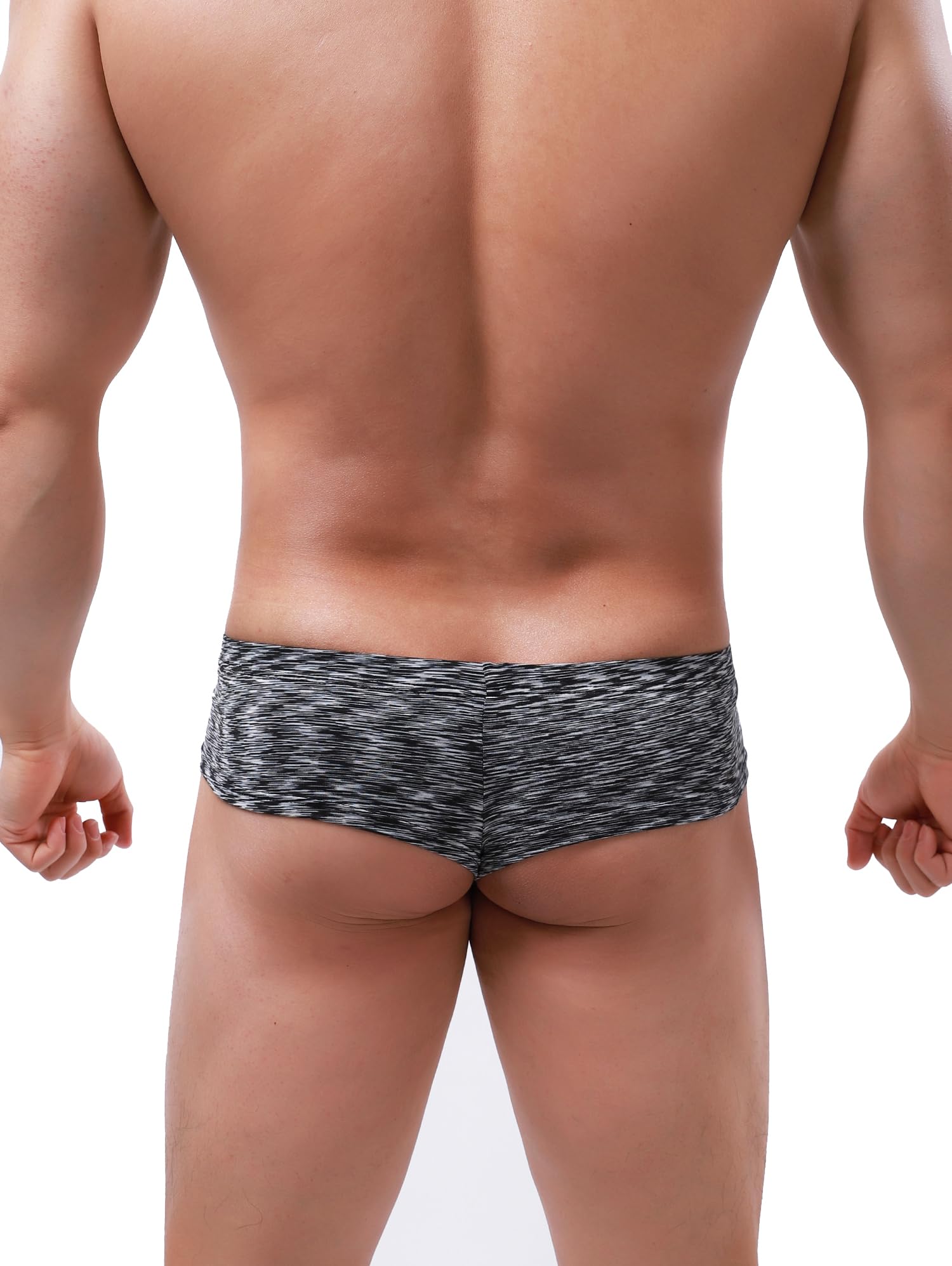 Boxer da uomo colorati e sfacciati, sexy, elasticizzati, a vita bassa, a vita bassa, ad asciugatura rapida, mini perizoma
