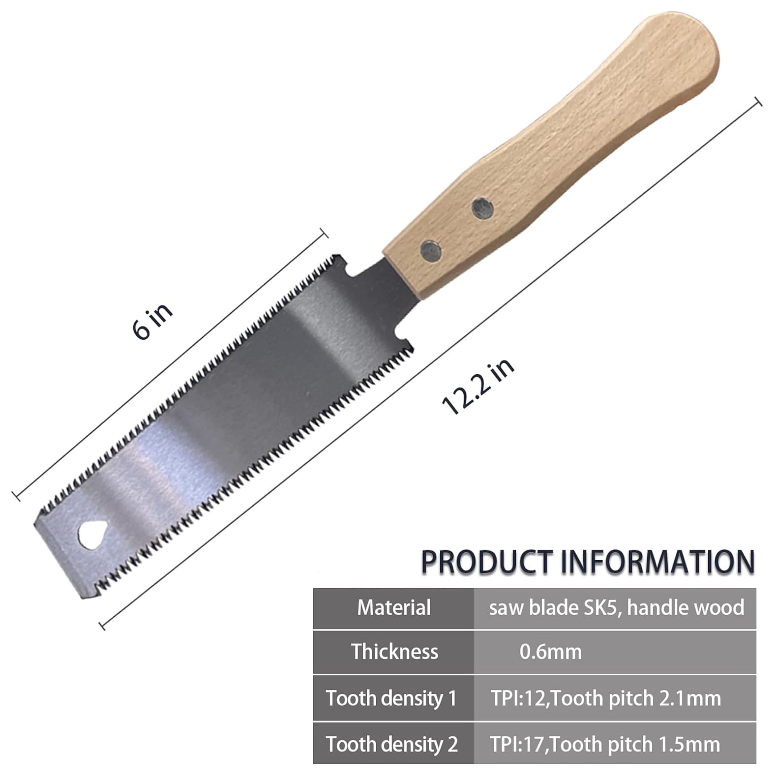 Petite Scie à Main à Double Tranchant, Scie à Main Japonaise Ryoba De 15,2 Cm Pour Le Travail Du Bois, La Coupe De Tuyaux En PVC, Les Projets De Bricolage