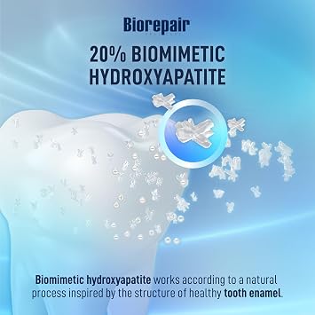 BIOREPAIR Clean & Protect - 20% Hydroxyapatite Toothpaste for Daily Use, Fluoride Free - Helps Prevents Plaque and Tartar Formation, Oral Care for Adults and Kids, 3.39 Oz, Made in Italy