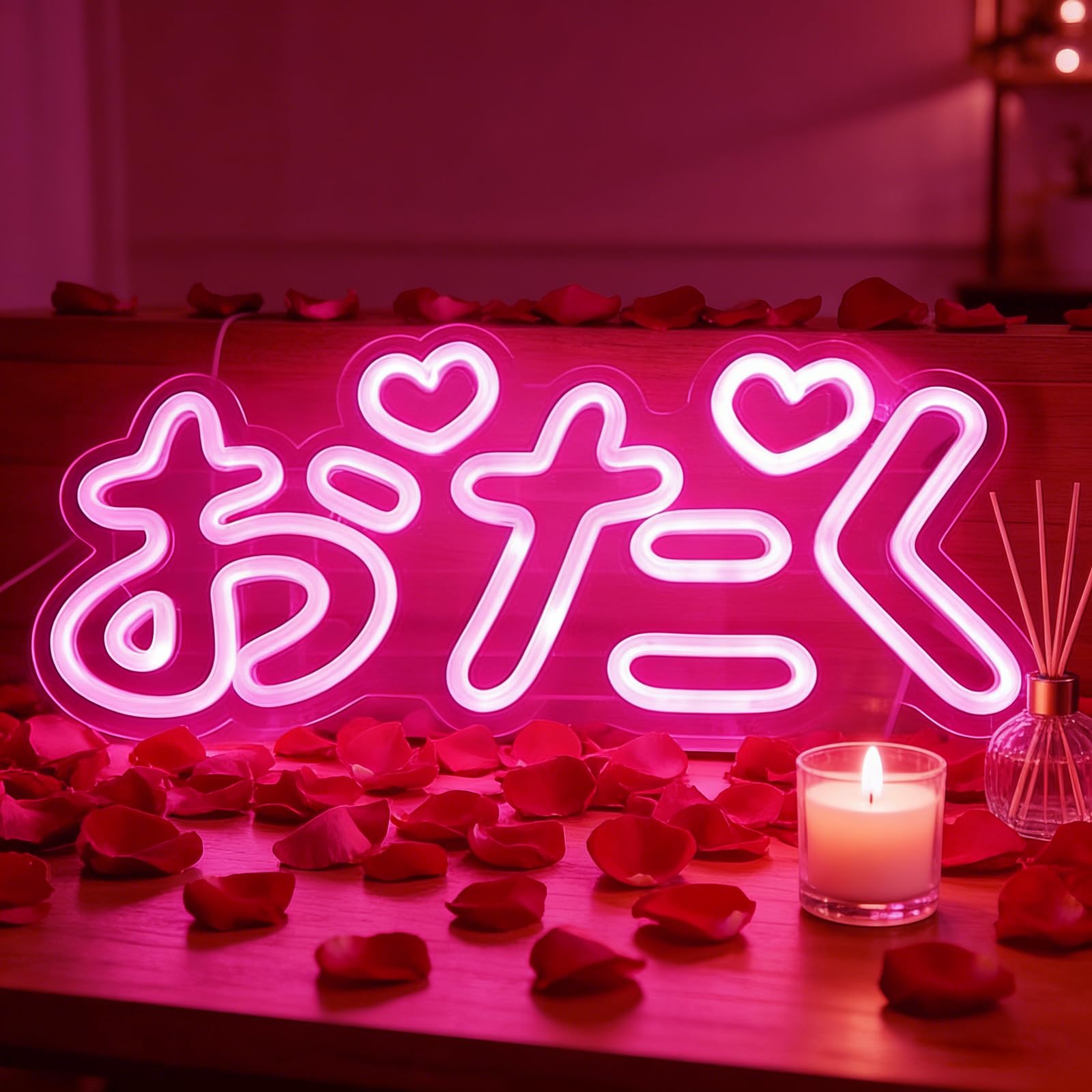 おたくオタクNeon Sign LED Japanese Neon Light USB Power Geek Style Wall Decor Lamp for Anime Themed Bar Gaming Room Party Decoration Gift for Friends and Children (5V 15.75"*6.69") — image 1