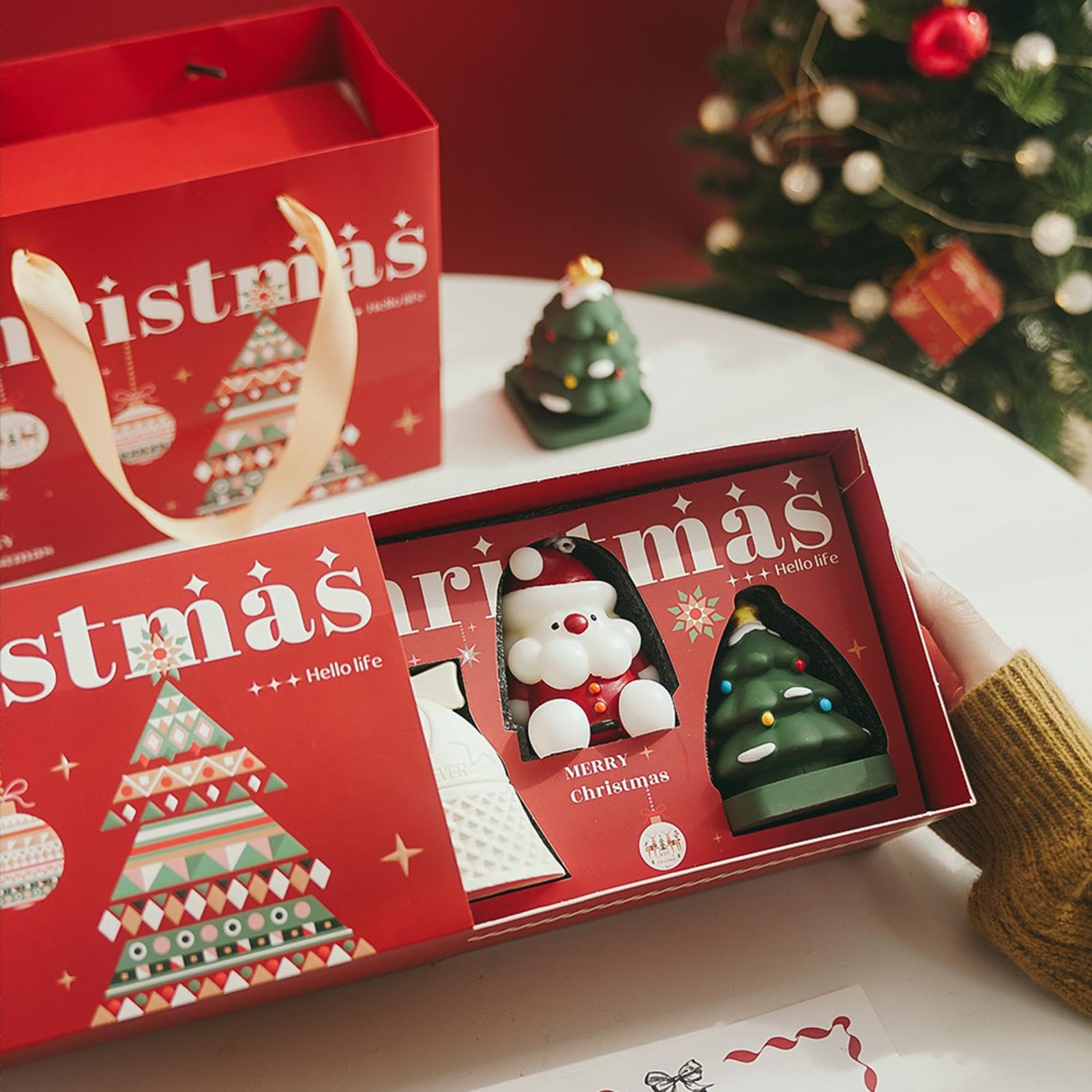 Świeczki świąteczne, przenośne świece, świąteczne świece do aromaterapii, świece bożonarodzeniowe, ręcznie robione świece, Merry Christmas Candles, Scented Candles For Kids