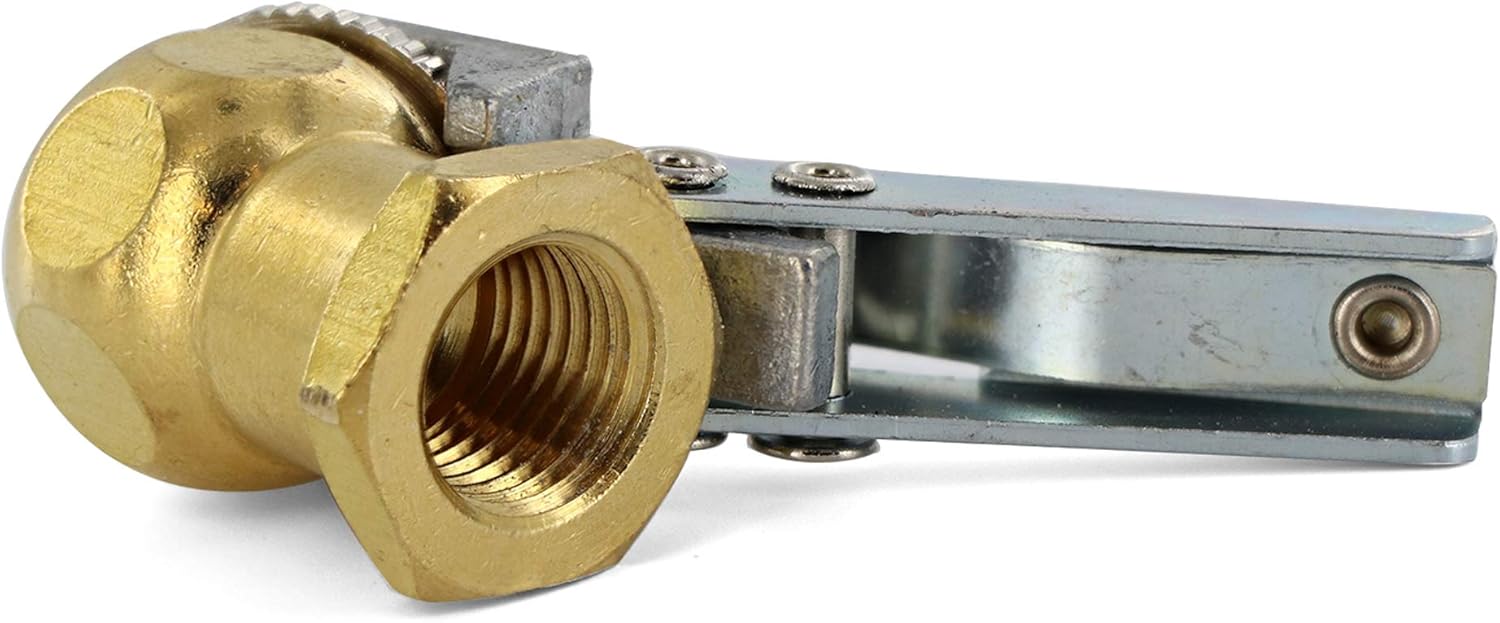 Ram-Pro Air Chuck Open Flow Ball Heavy Duty Closed Flow Lock On Tire Chuck with Clip for Gauge Compressor Female Thread Connector Accessories Hose Tool Clip for Tire Inflator : Automotive