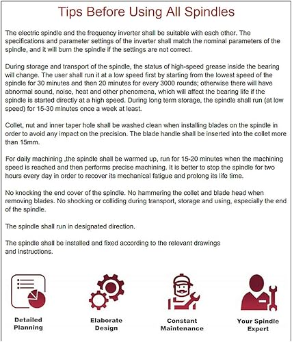 Miniatura 5 de ATO 3.7 kW Motor de eje CNC refrigerado por agua, 24000 rpm, 380 V, 400 Hz para máquina de tallado de madera CNC