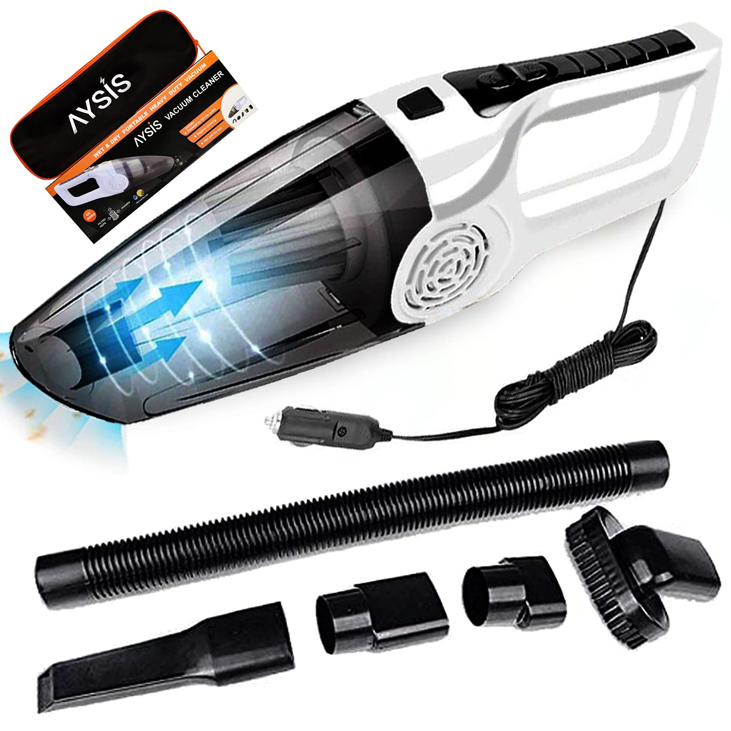 AYSIS Car Vacuum Cleaner Plastic Powerful Portable & High Power 120W