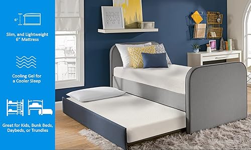 Vista 48 de Colchón de espuma viscoelástica de gel tamaño Queen de 8 pulgadas, sensación firme media, transpirable, sueño fresco y alivio de presión