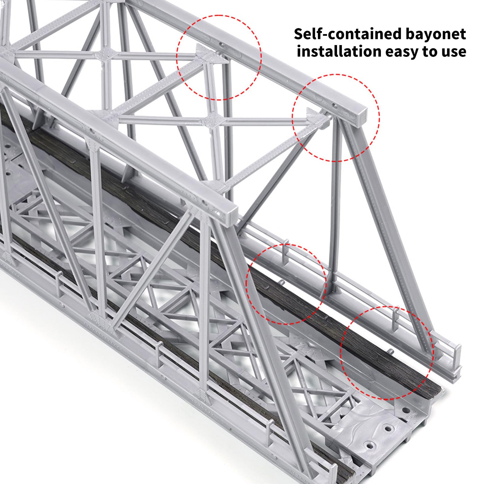 Kits de modelo de puente de tren HO detallados, escala para exhibición de arquitectura ferroviaria, modelo de arena, accesorios de ajuste de escena, puente de tren