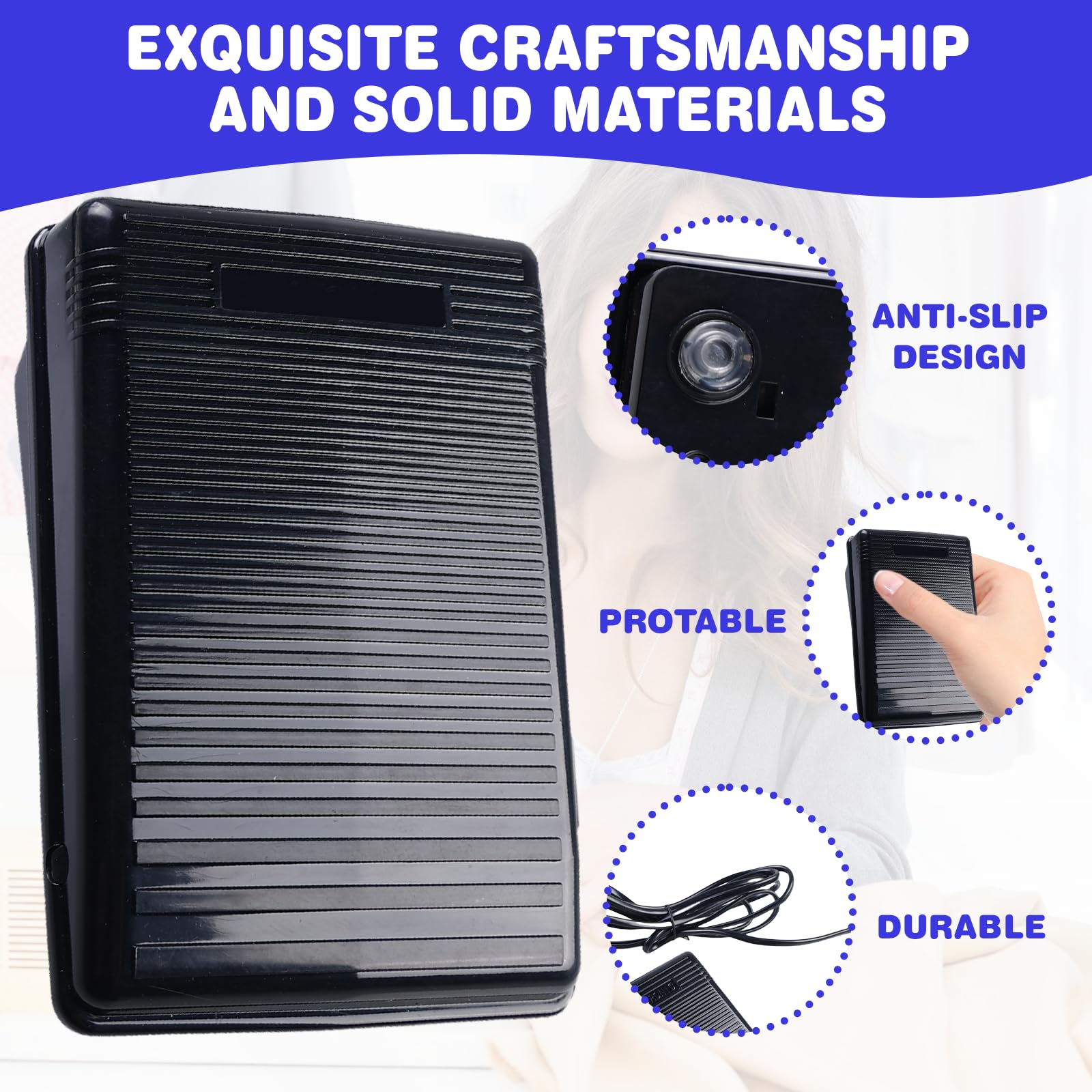 Kit Motore E Pedale Per Macchina Da Cucire: Potenza 100W, Velocità Regolabile Fino A 6000 Giri/min!
