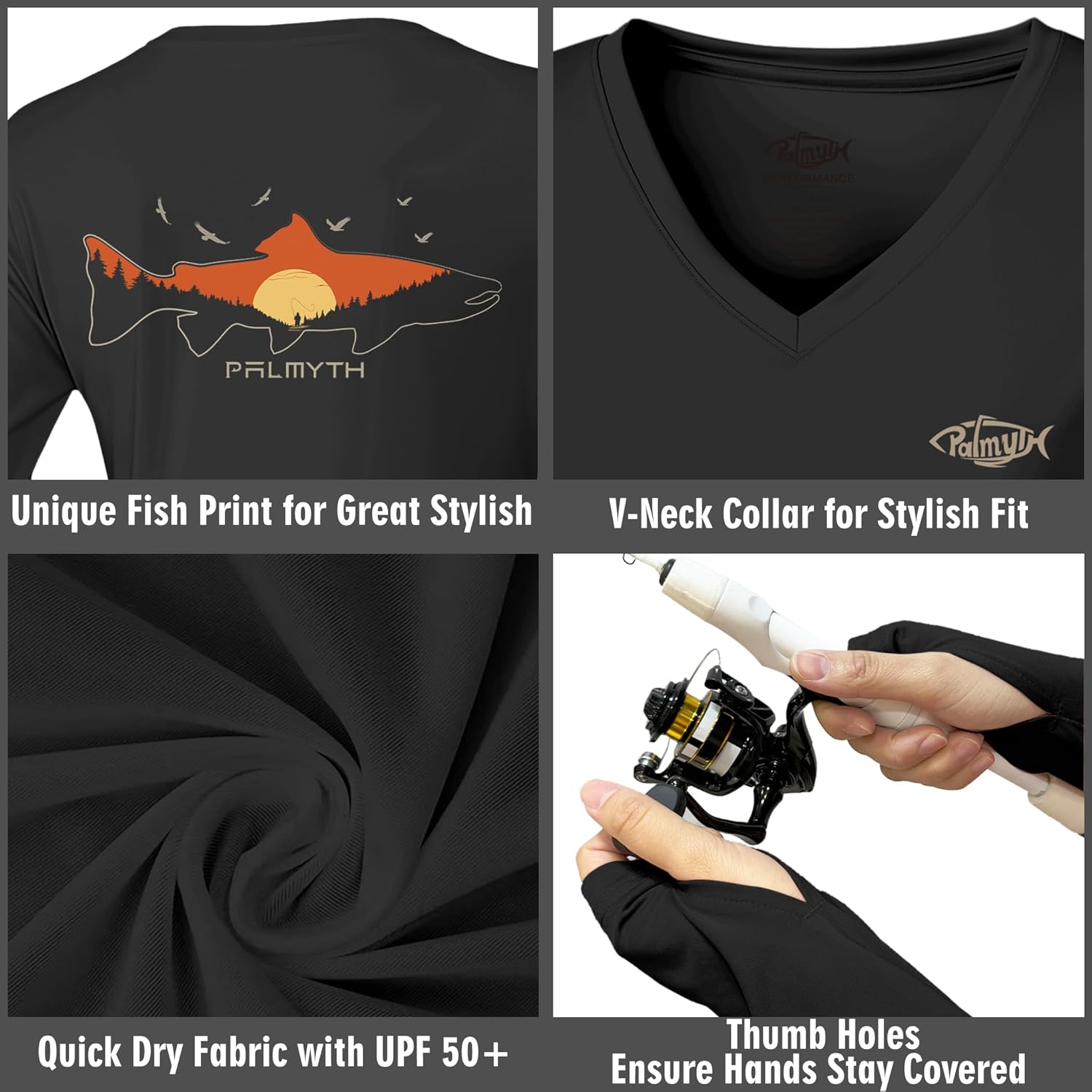 Palmyth Fishing Shirts for Women UPF 50+ Sun Protection Long Sleeve T-Shirt - Image 5