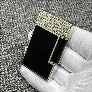 Pure Copper Lighter Gas Wheel Side Slip Men's Steel Tone Crisp Butane Torch Lighter, Metal Flip Side Wheel Lighter, Soft Flame Stone Wheel Butane Refillable Gas Metal Lighter, (Color : 4