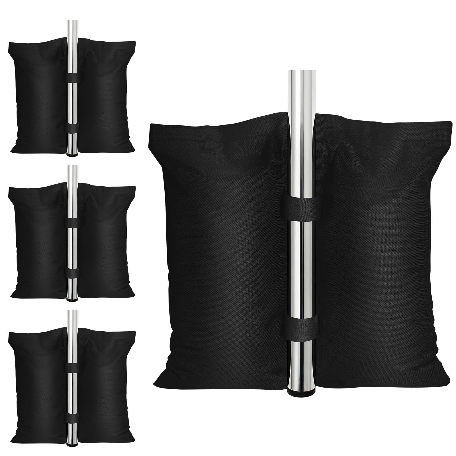 Gazebo Weights, 4 Pack Sand Bags Tent Sandbags 600D Heavy Duty Sand Weight Bags Gazebo Leg Weights Bag for Pop Up Gazobo Tents Canopy Umbrella — image 1