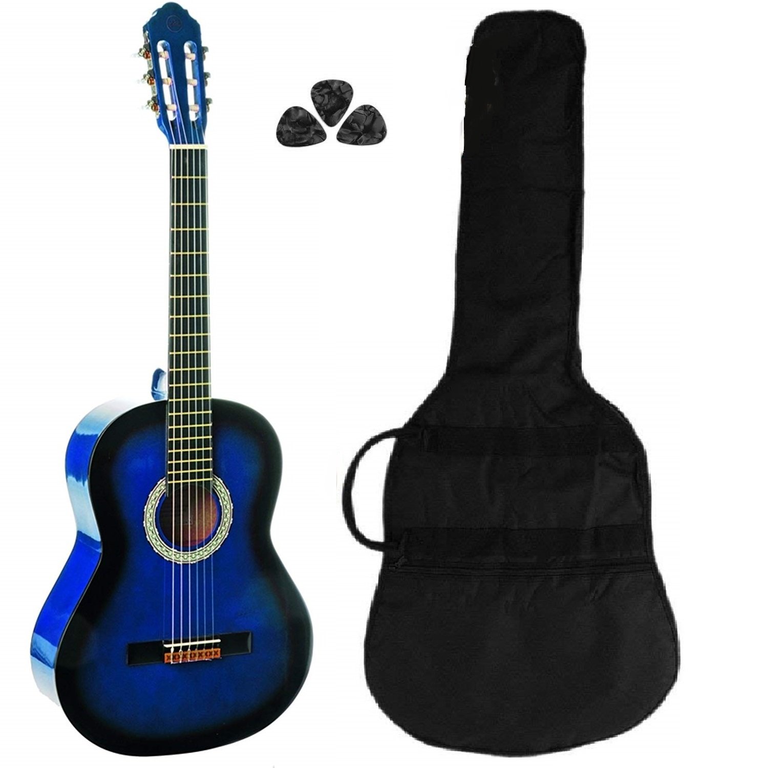 EKO Chitarra Classica CS-10 Colore Blue Burst con borsa e plettri OMAGGIO