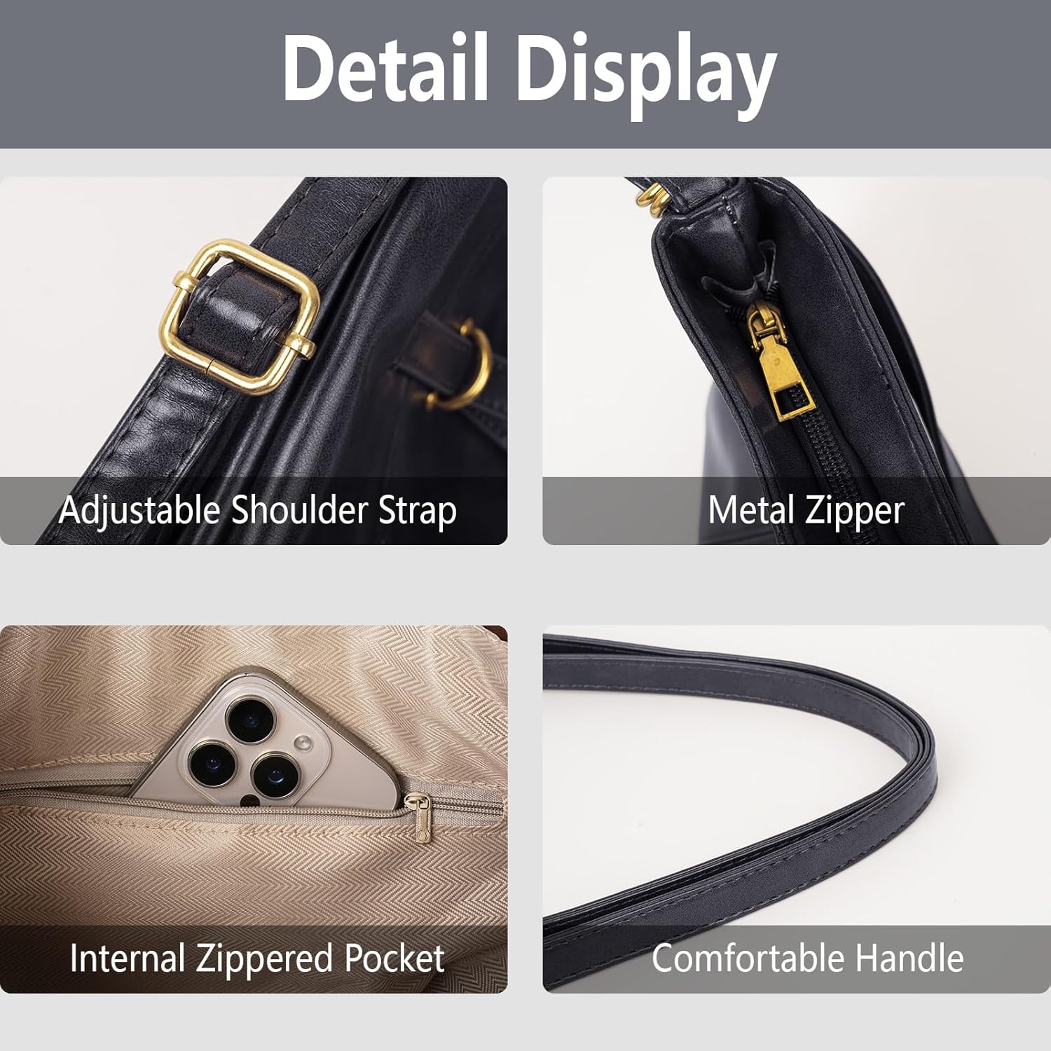 Tote Hobo Purse with Adjustable Strap Large Work Hobo Bag Convertible Backpack Purse