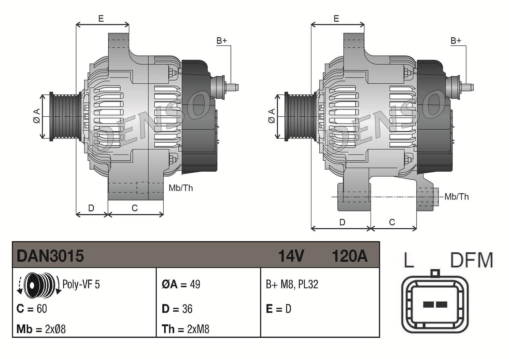 DENSO Generatore DAN3015