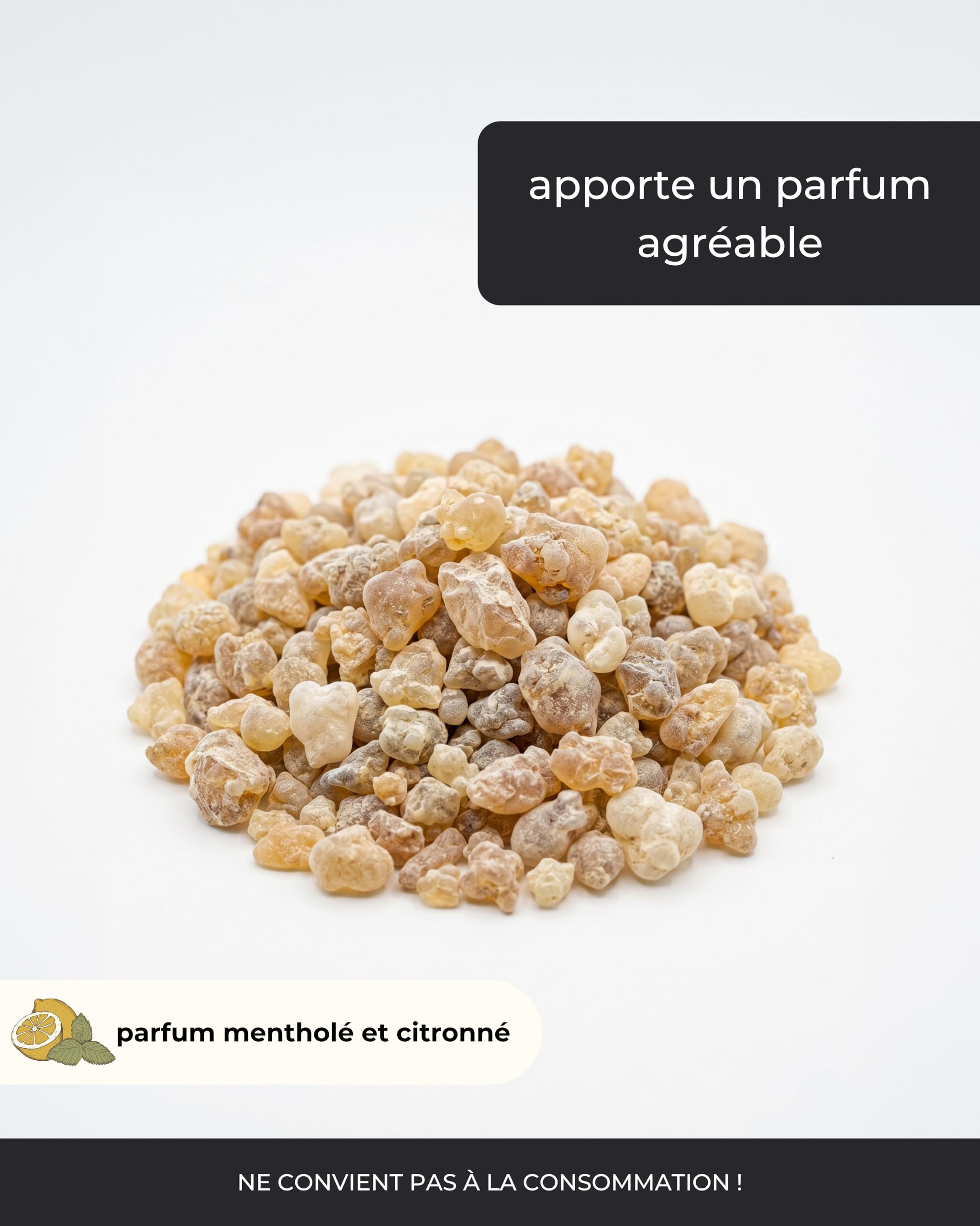 Incensera Oman 1er Choix Encens à Fumer 50 g Boswellia Sacra Frankincense Résine Caoutchouc Arabique