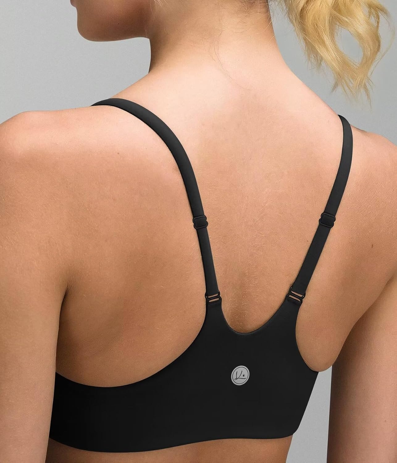 Womens Spaghetti Strap Sports Bras for Women Padded Yoga Bra Workout Wireless Crop Comfy Athletic Tops - Image 2