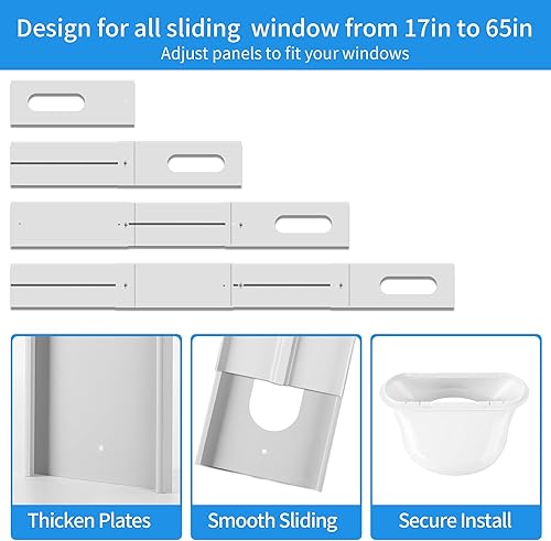 Miniatura 4 de Kit de ventilación portátil de ventana de CA  Kit completo de ventana de aire acondicionado para ventana corredera con sello de ventana de CA para