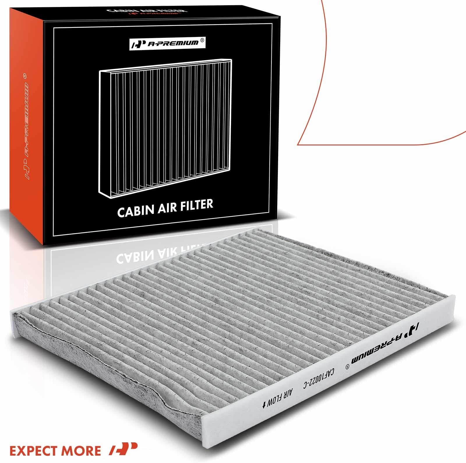 A-Premium Cabin Air Filter with Activated Carbon Compatible with Jeep Gladiator 2020-2022, Wrangler 2018-2023 - 2.0L 3.6L 6.4L - Replace# 68301863AA