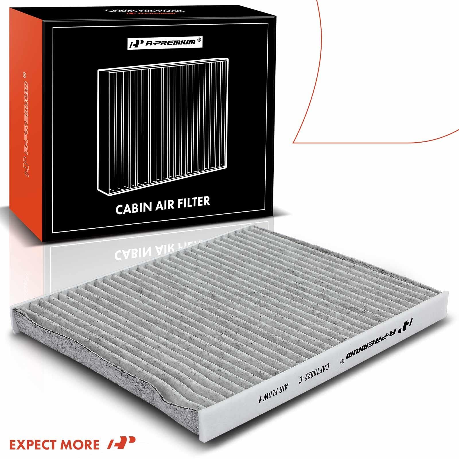 A-Premium Cabin Air Filter with Activated Carbon Compatible with Jeep Gladiator 2020-2022, Wrangler 2018-2023 - 2.0L 3.6L 6.4L - Replace# 68301863AA