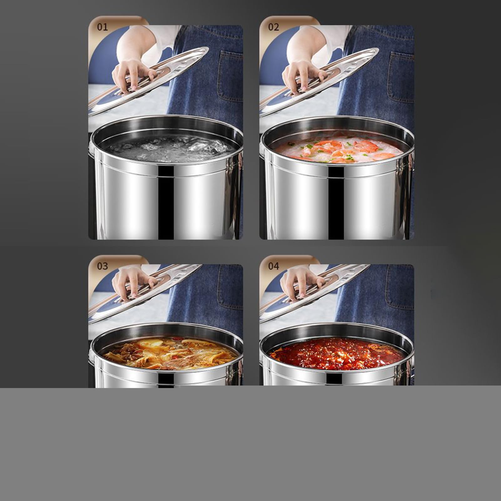 Edelstahl Eimer mit Deckel, Luftdichter Vorratsbehälter für Mehl & Getreide, Tragbarer Milcheimer, Lebensmittelechter Küchenbehälter für Reis, Wasser & Tierfutter, Silber