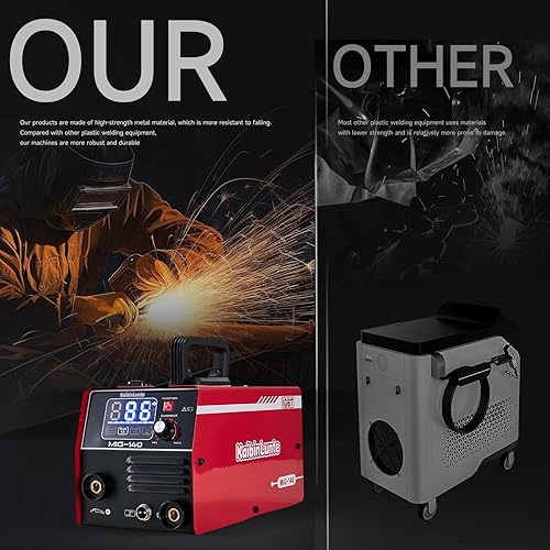 Miniatura 12 de 240A MIG Soldador Gas sin gas MIG/Lift TIG/Stick 3 en 1 Máquina soldadora portátil 110V/220V Voltaje dual con control sinérgico, pantalla digital