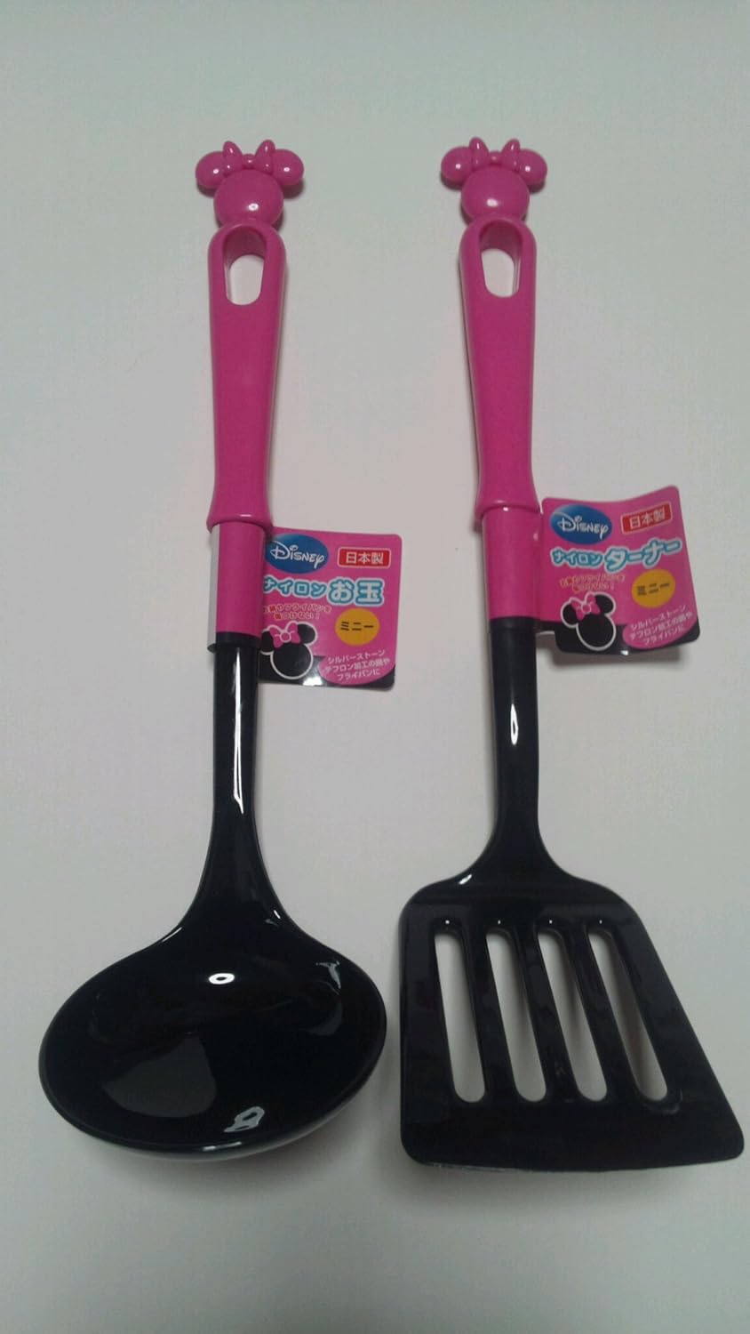 Amazon 日本製 ディズニー ミニー ナイロン製 お玉 ターナー 2本セット ミニーマウス ターナー ピンク おたま レードル オンライン通販